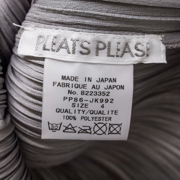 Issey Miyake Pleats Please Silver Grey Top - Picture 7 of 8